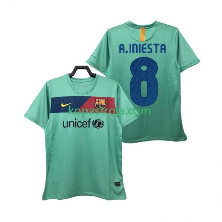 Billiga Fotbollströjor FC Barcelona A INIESTA 8 2010 2011 Retro Borta tröja Kortärmad